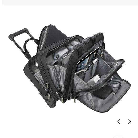 Briggs and Riley @Work Expandable Rolling Brief - Black Briefcase - Picture 1 of 10